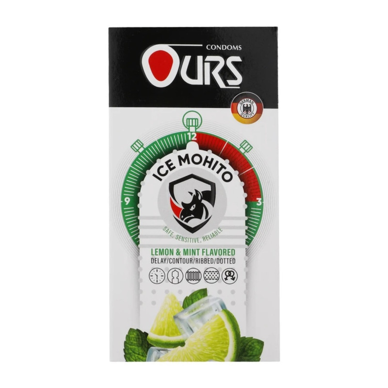 کاندوم تاخیری اورز مدل ICE MOHITO بسته 12 عددی به همراه کاندوم ساده اورز مدل SENSETIVE بسته 12 عددی