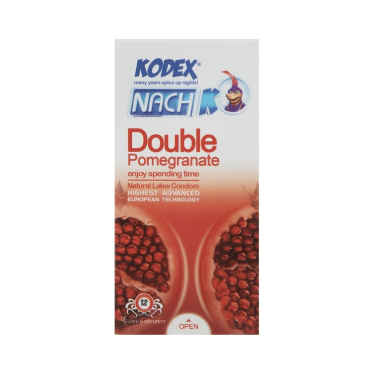 کاندوم تاخیری ناچ کدکس مدل Double Delay بسته 10 عددی به همراه کاندوم کلاسیک ناچ کدکس مدل DOUBLE POMEGRANAT بسته 12 عددی
