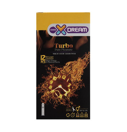 کاندوم ایکس دریم مدل Turbo بسته 12 عددی