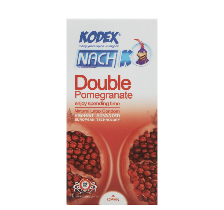 کاندوم کدکس مدل Double Pomegranate بسته 12 عددی