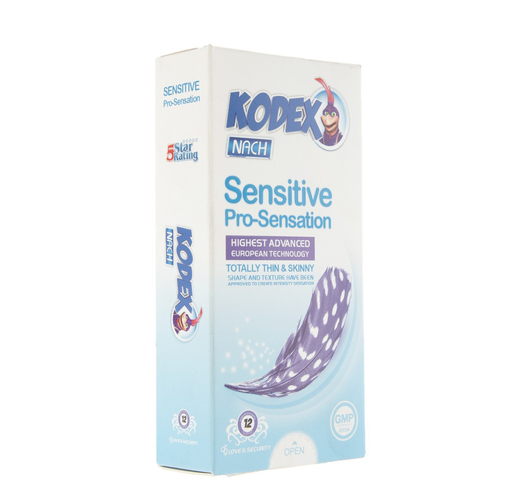کاندوم کدکس مدل Sensitive Pro-Sensation بسته 12 عددی