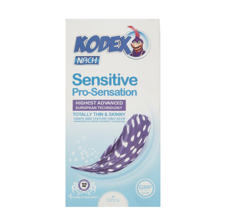 کاندوم کدکس مدل Sensitive Pro-Sensation بسته 12 عددی