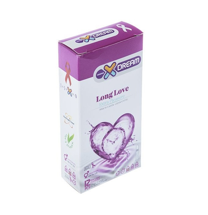 کاندوم ایکس دریم مدل Long love بسته ۱۲ عددی