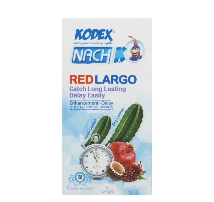 کاندوم کدکس مدل Red largo بسته 12 عددی